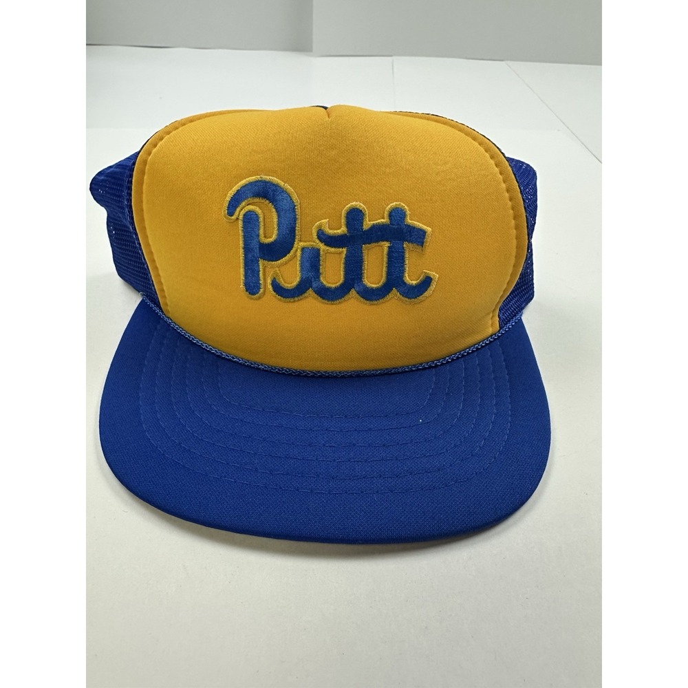 Vintage Pitt Panthers mesh trucker snapback hat Nova Script